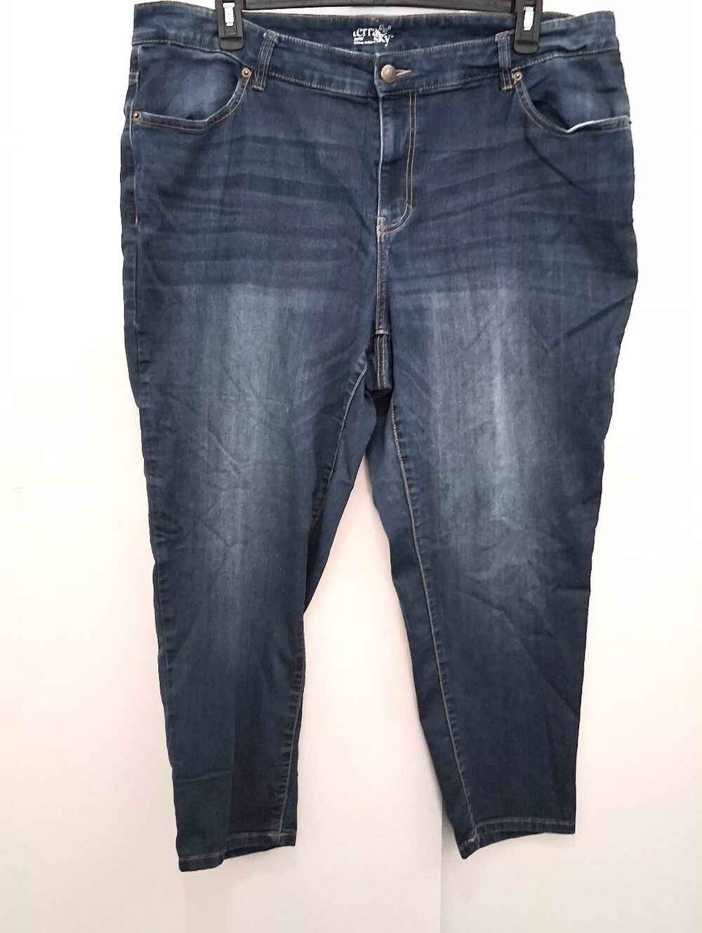 TERRA & SKY Women's Skinny Ankle Blue Jeans Size 20W